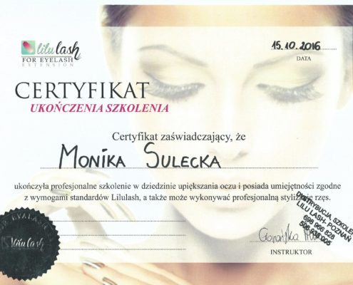 stylizacja rzęs Bydgoszcz Salon Kosmetyczny Monika Sulecka Calm Kosmetyka